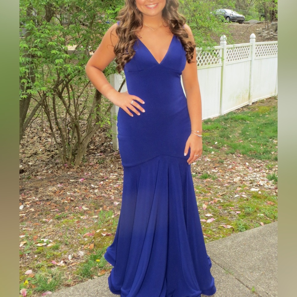 JVN by Jovani V-Neck Prom Dress